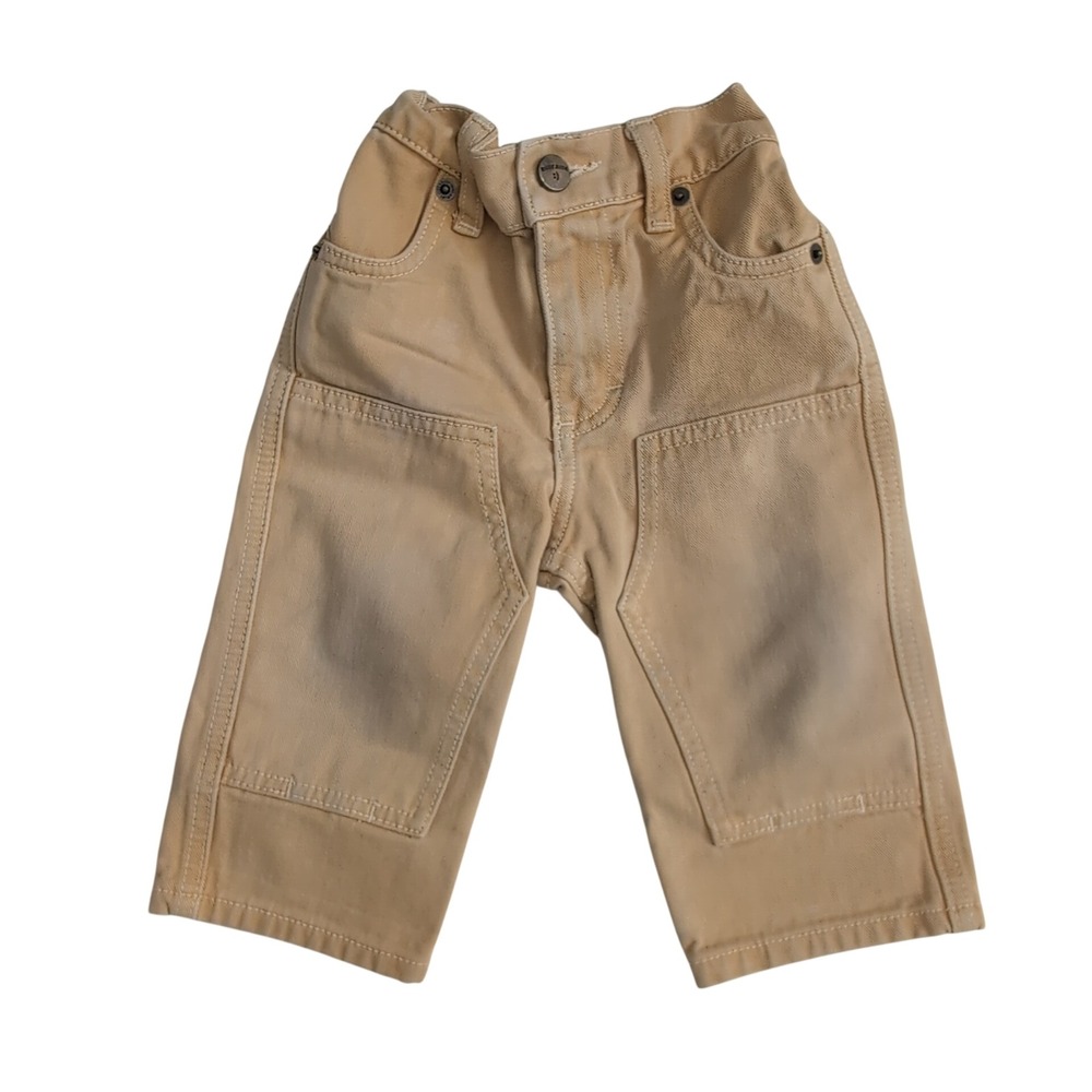 Rudy Jude Kids Organic Cotton Double Knee Utility Pants Ochre Yellow Baby 12-24M